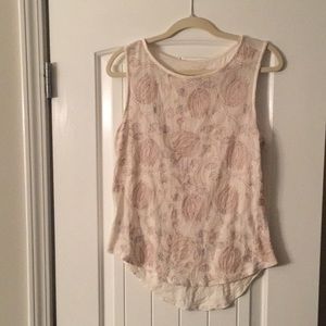 Sleeveless floral shirt